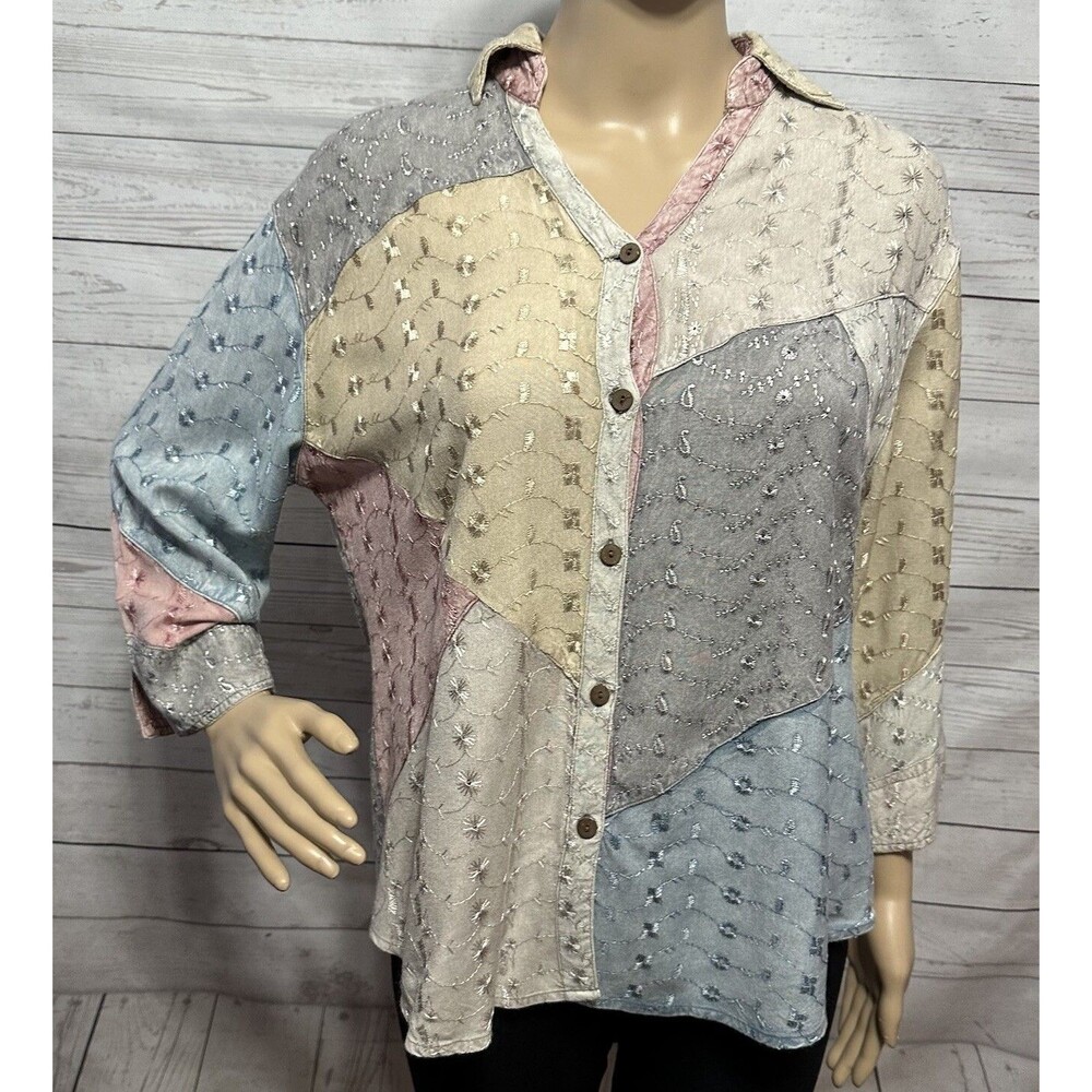Sacred Threads Patchwork Blouse - image 1